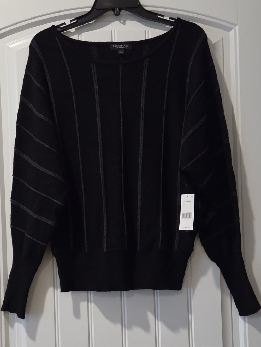 Liverpool Black Stripe Scoop Neck Sweater